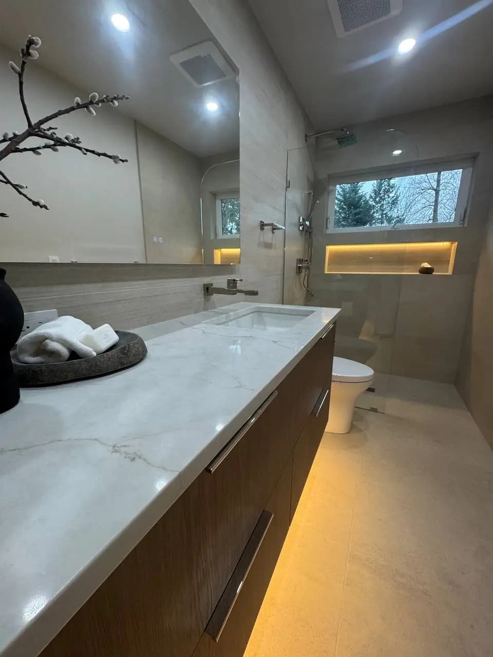 High-end bathroom remodel