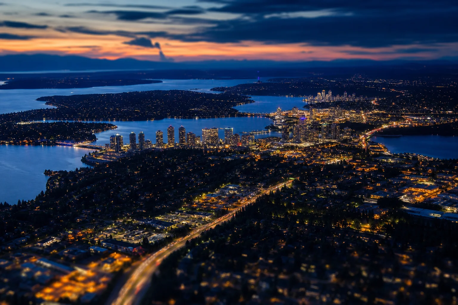 Aerial comparison of kitchen remodel costs across the Eastside cities