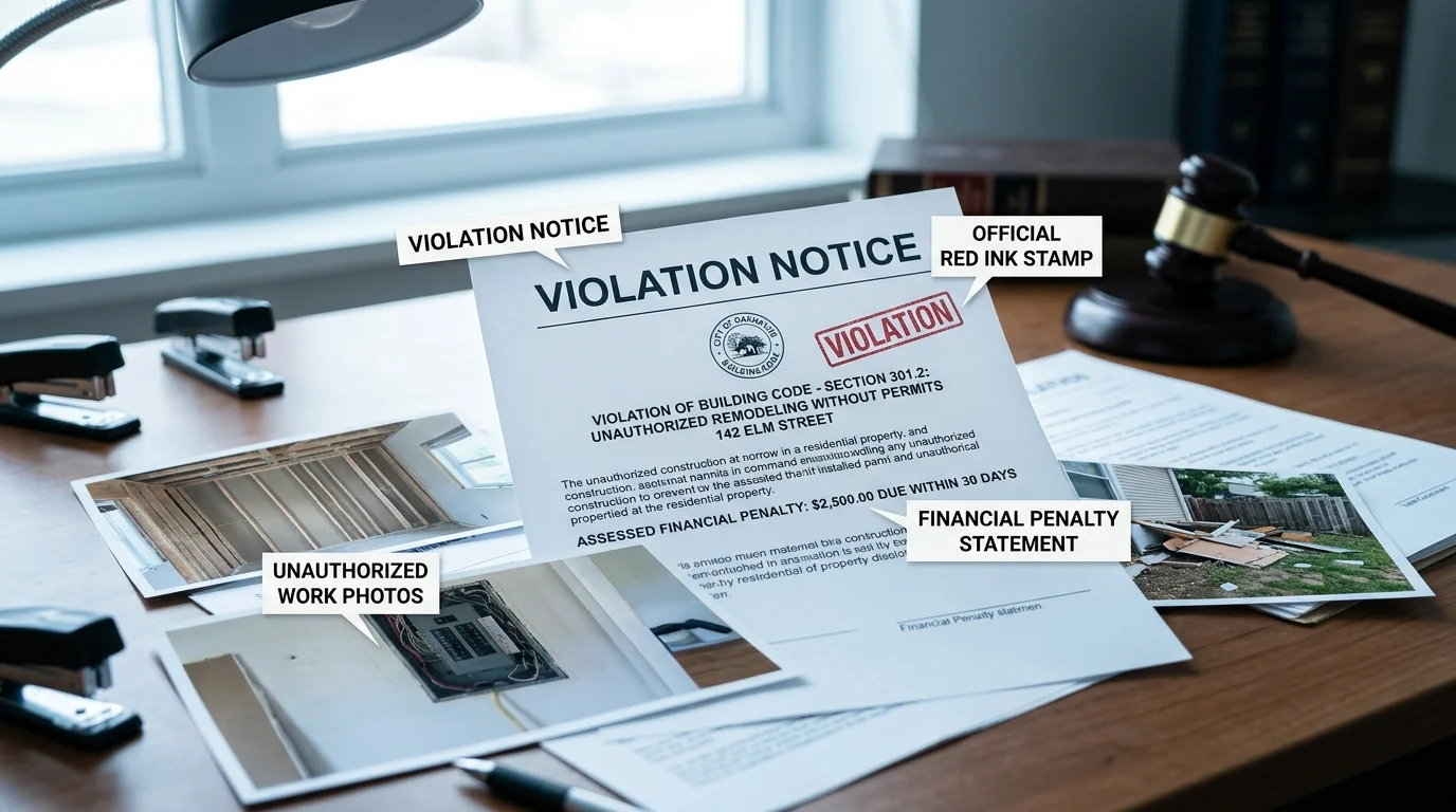 HOA violation notice and legal consequences documentation