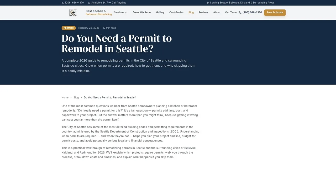 Seattle Department of Construction and Inspections (SDCI) permit requirements page